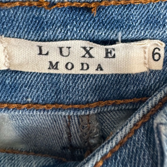 Flare Blue and White Tie-Dye Jeans - Picture 3 of 3